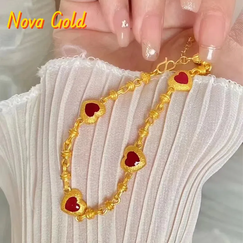 Ethnic Fashion Show - NovaGlod 9999 Yanan Mavi Kalp Bileklik