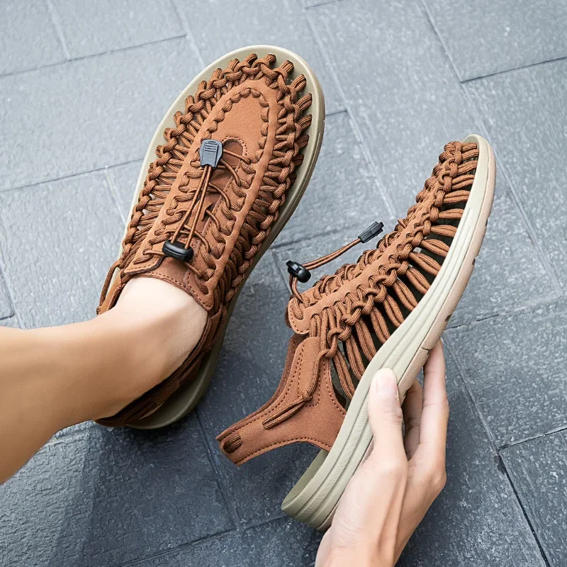 Ethnic Fashion Trend - 2026 Erkek Charms Sandalet Yaz Yeni