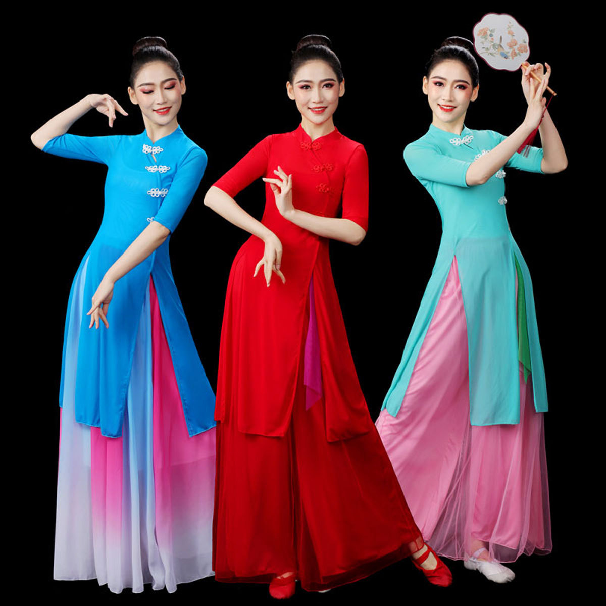 Ethnic Fashion Show - Bayanlar Klasik Dans Performansı Kostümü Çin