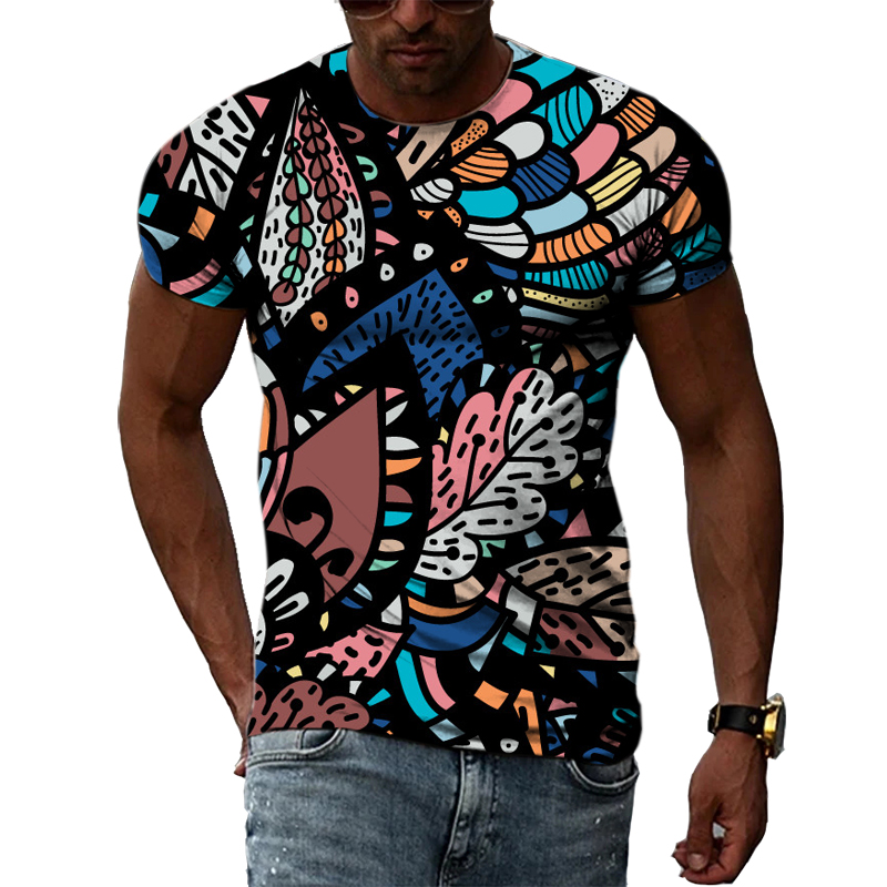 Men'S Ethnic Fashion Trends - Yeni 3D moda etnik renkli desen