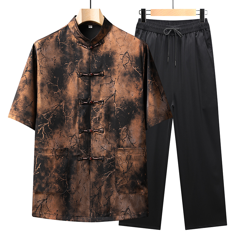 Men'S Ethnic Fashion Trends - Gömlek + Pantolon Erkek takımları Yaz