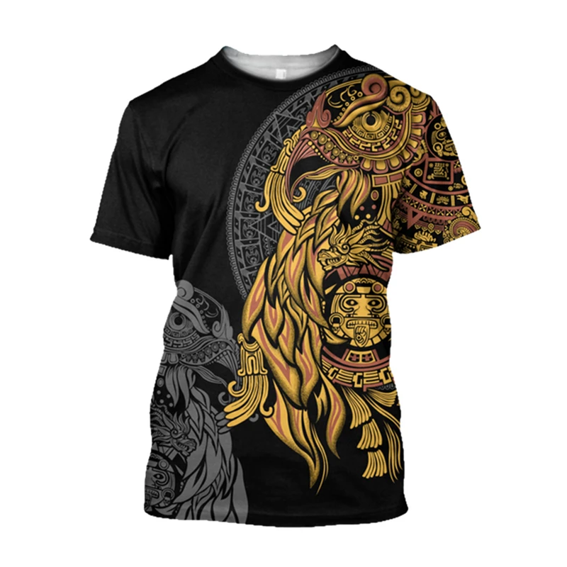 Retro Etnik Aztek Meksika T-sh - Men'S Ethnic Fashion Trends incelemesi ve fiyatı
