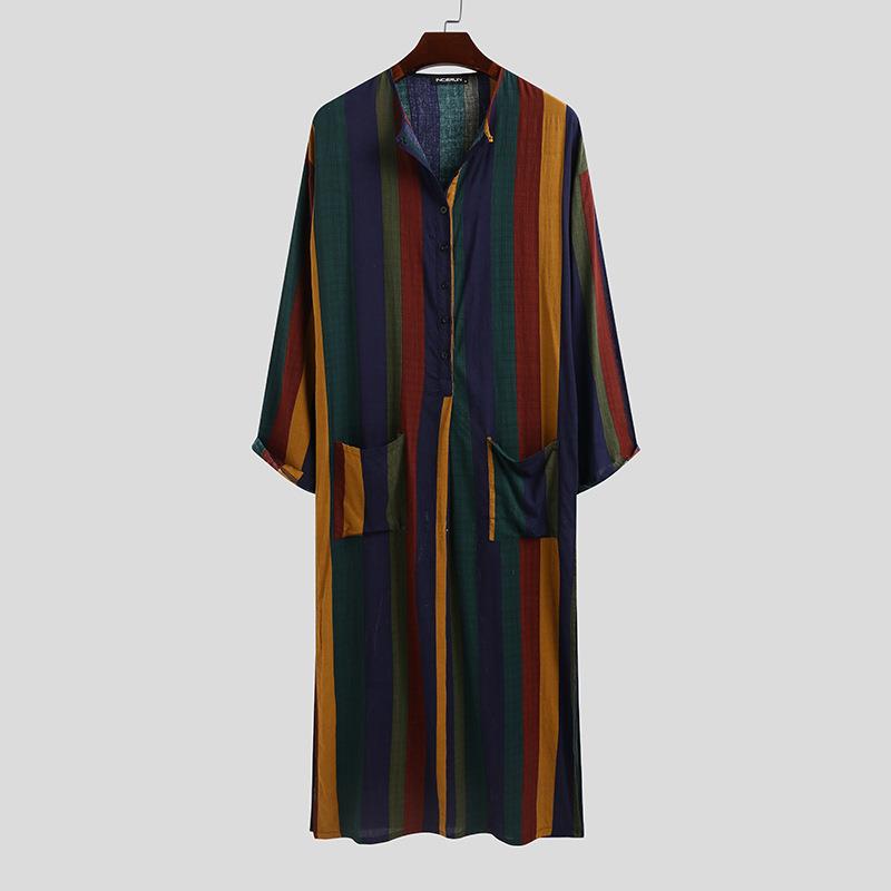Erkek Uzun Çizgili Baskılı Göm - Ethnic Wear Fashion Designer incelemesi ve fiyatı