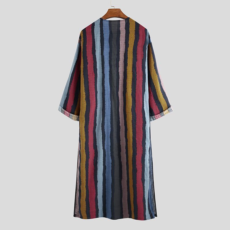 Erkek Uzun Çizgili Baskılı Göm - Ethnic Wear Fashion Designer incelemesi ve fiyatı