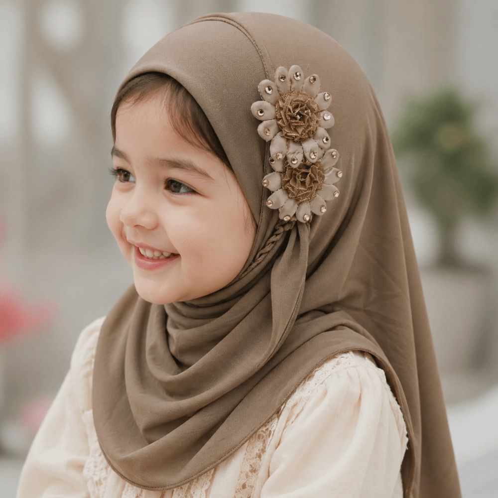 Moda Düz Çiçekli Çocuk Başörtü - Ethnic Fashion Girls incelemesi ve fiyatı